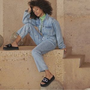 UGG Shearling Platform Slides